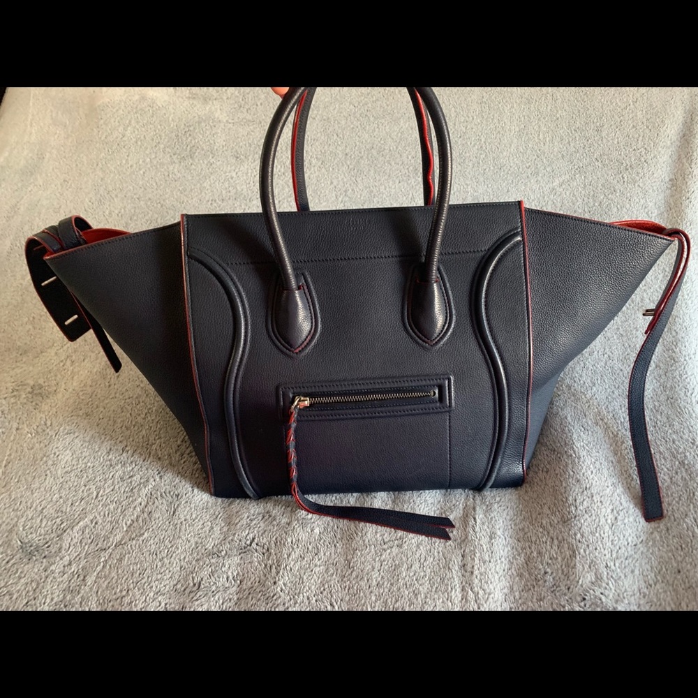Celinè Navy Blue w/ Red trim&lining